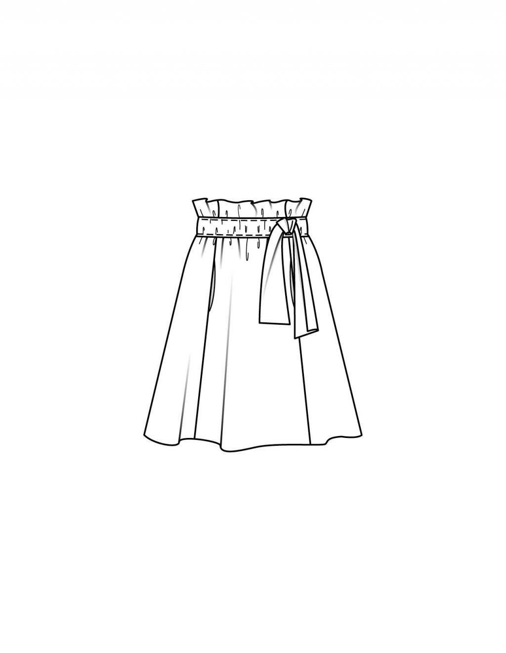 Paperbag-waist sukně 3 E
