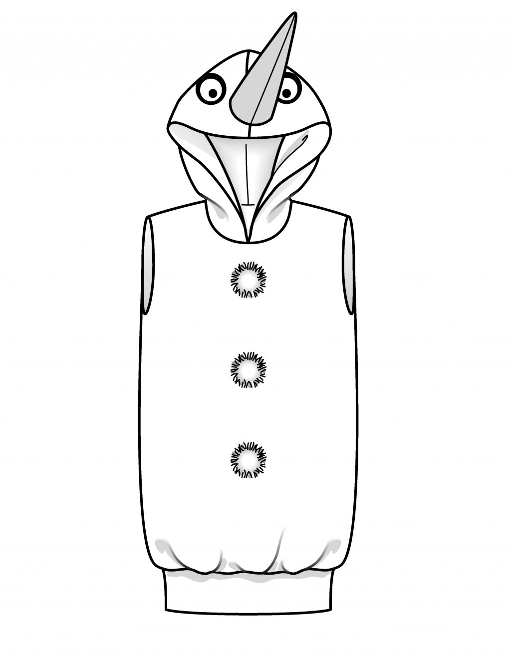 Dětský kostým „Sněhulák Olaf“ 133