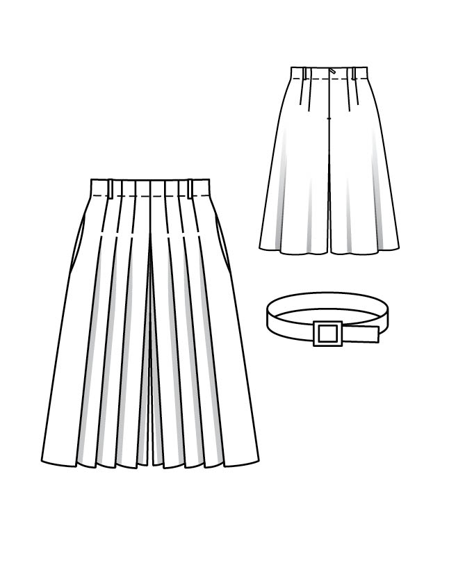 Kalhotová sukně 109 A, B