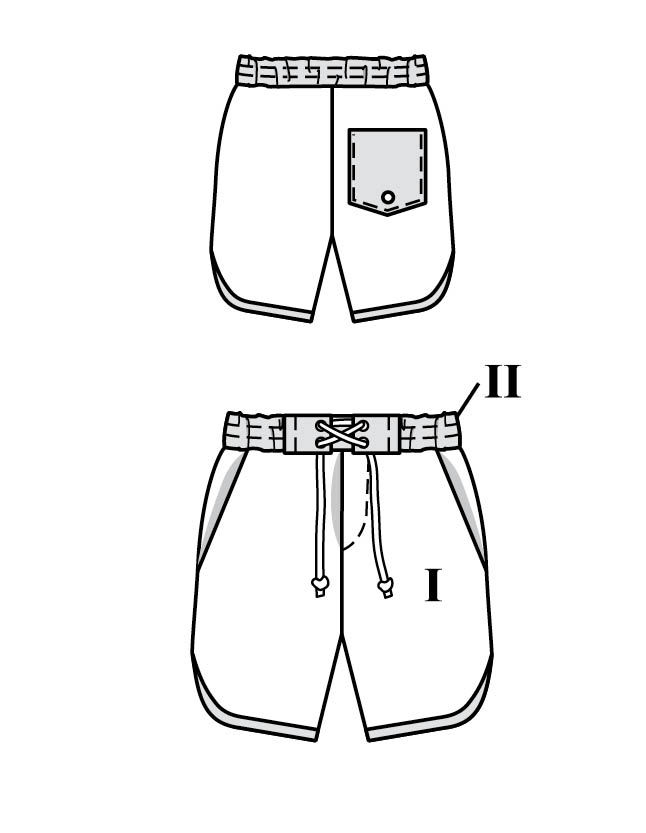 Dětské šortky 128 A, B Dětské šortky 128 A, B