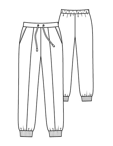 Vzorované kalhoty 5B
