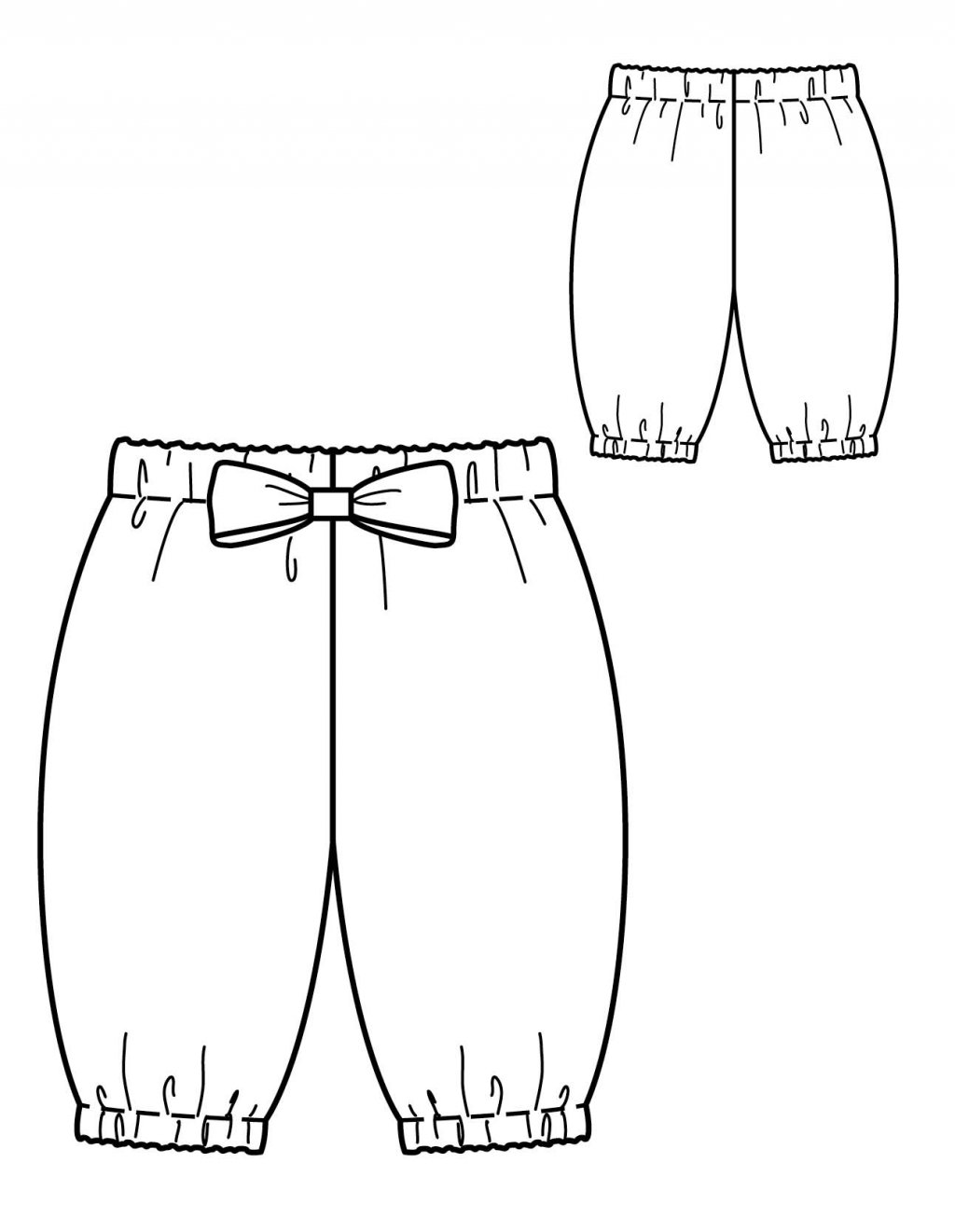 7 Krátké kalhoty s mašlí