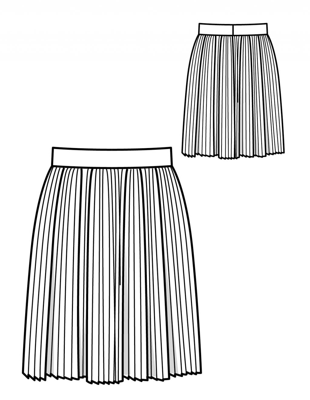 2A Plisovaná sukně
