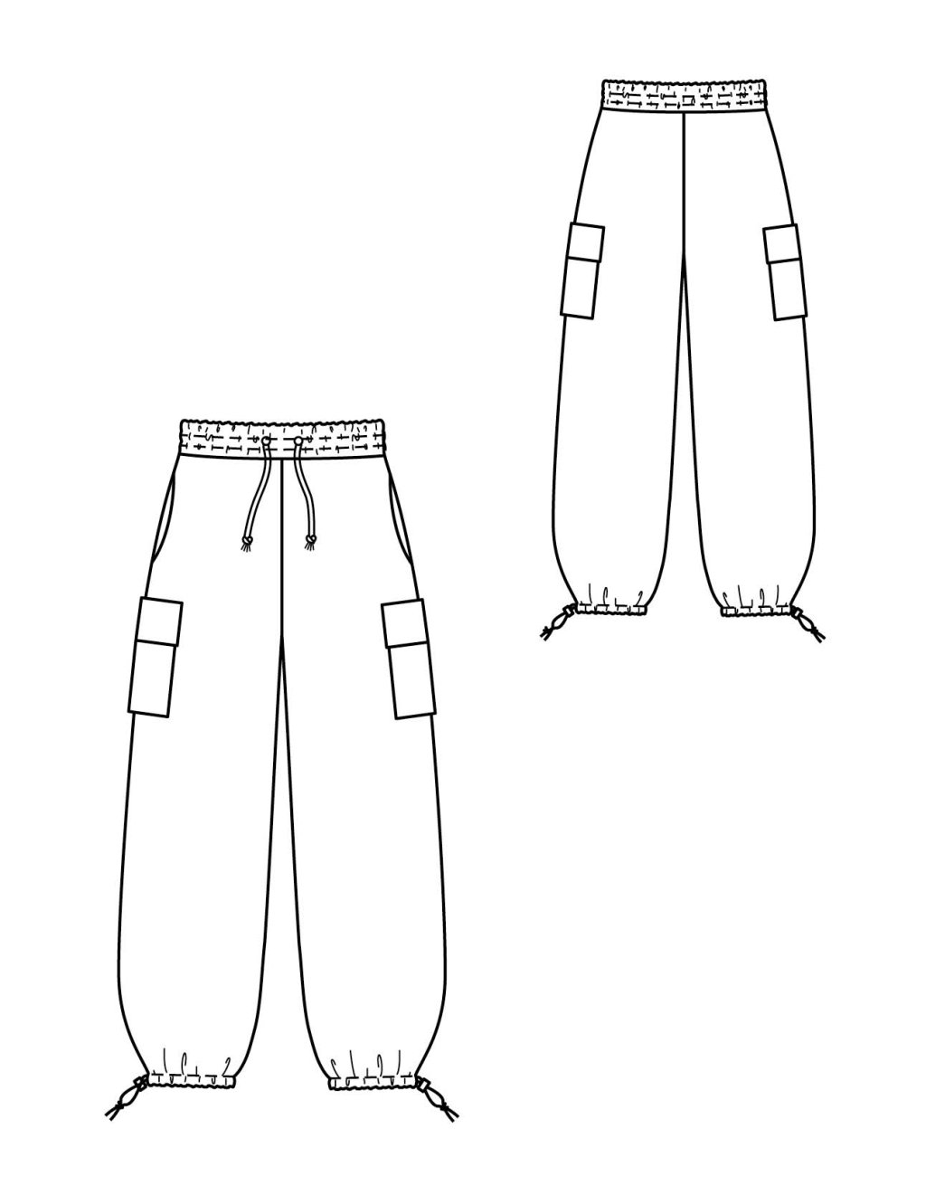 5A Parašutistické kalhoty