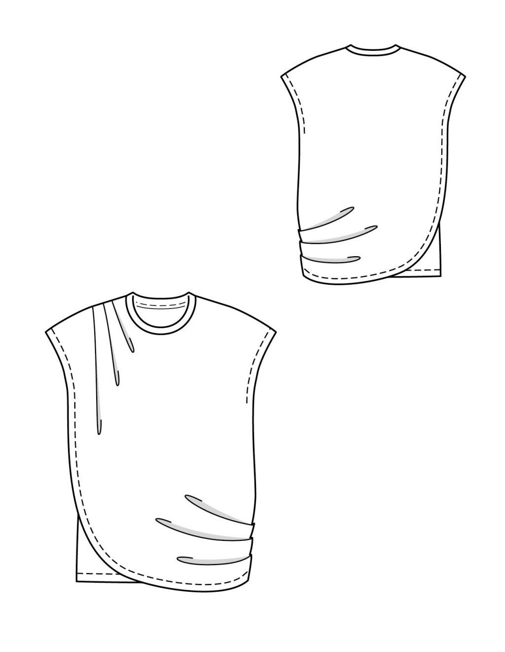 06 Tričko s drapováním