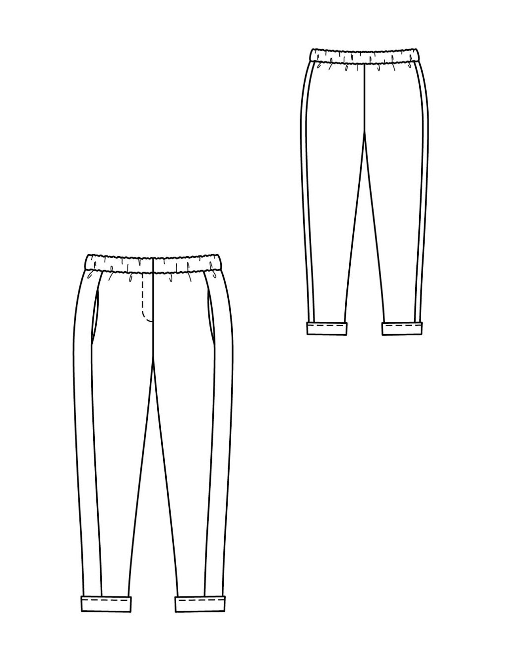 08 Kalhoty s pružným pasem