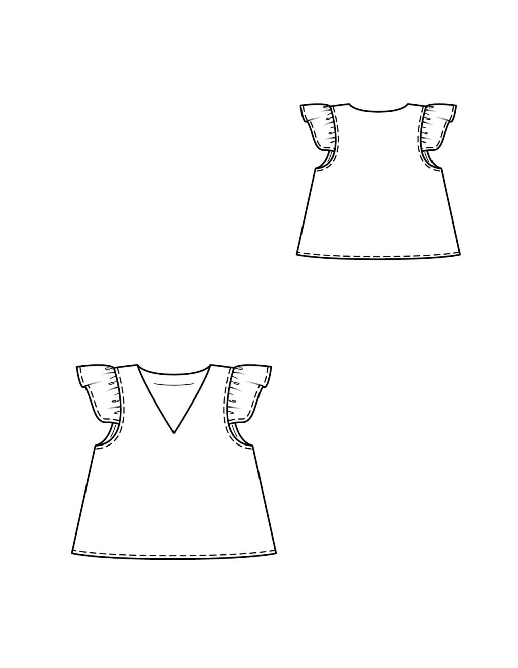 1C Tričko s volánky