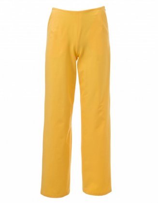 Žluté volnější kalhoty