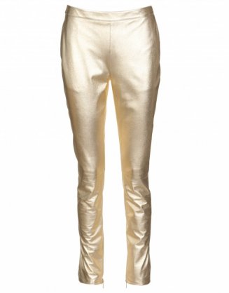Kožené zlaté kalhoty
