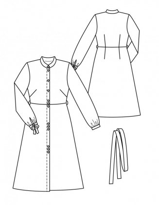 Šaty s dlouhými rukávy