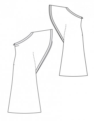 Dlouhé asymetrické šaty