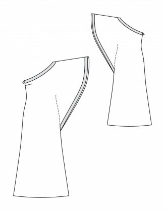 Geometrické šaty s asymetrií