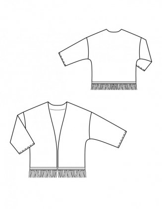 Oversize kabátek s třásněmi