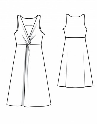 Taftové šaty s uzlem