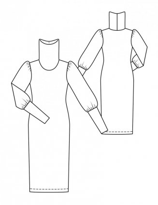 Noblesní šaty s dvoudílnými rukávy
