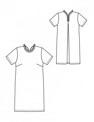 Rovné šaty s rýškem