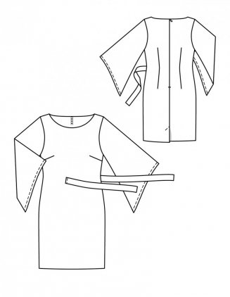 Polyesterové šaty s cípy