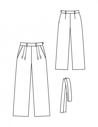 Kašmírové kalhoty s vázačkou