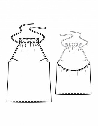 Letní šaty s vázáním za krk