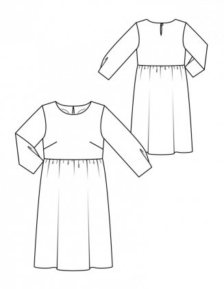 Šaty s mírně nabranou sukní