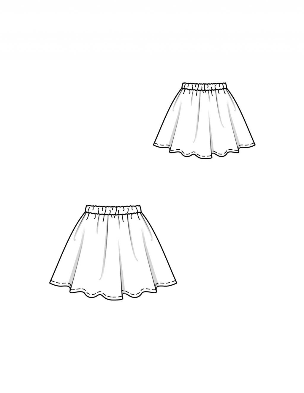 6 Široká sukně