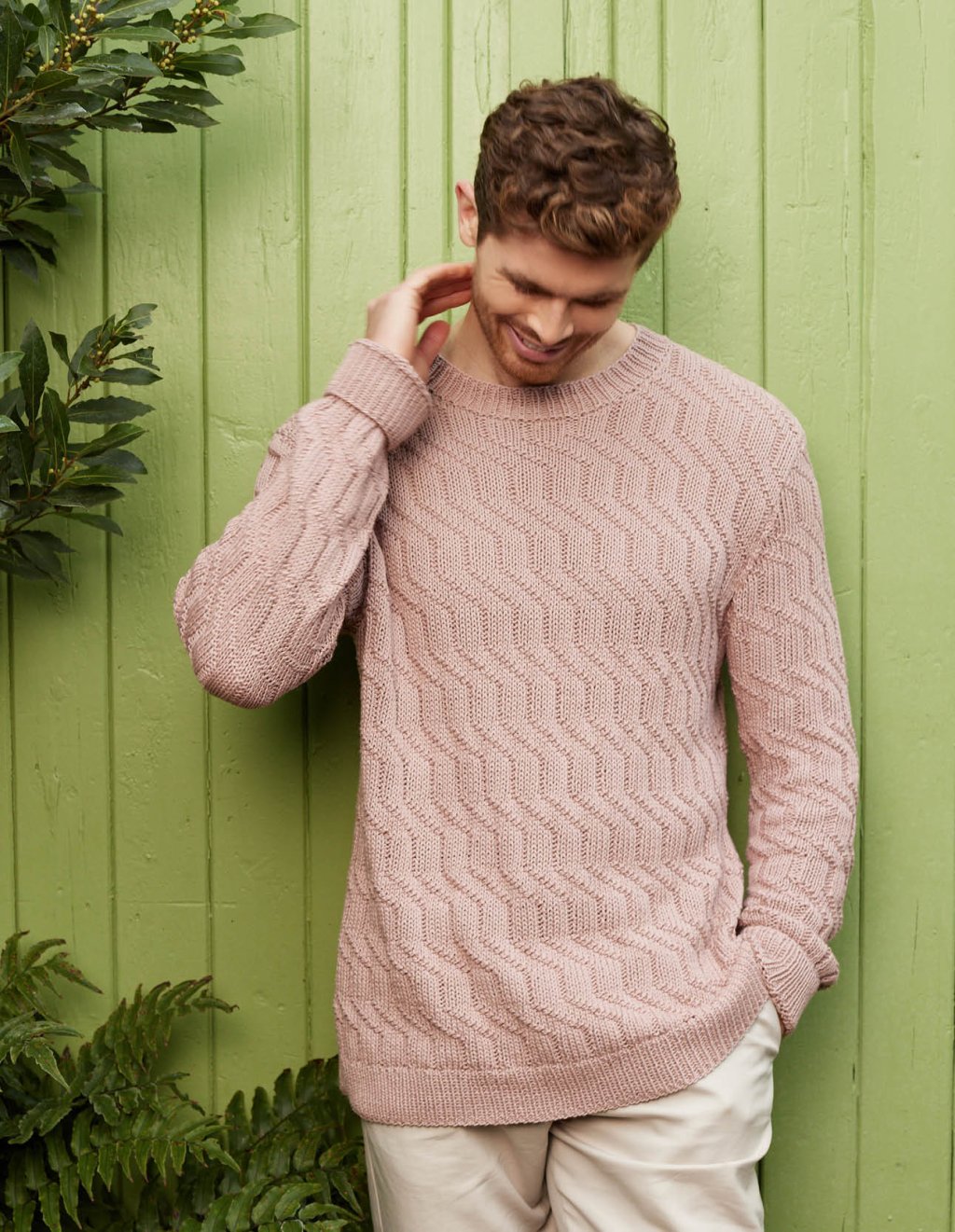 14 Pánský pulovr s klikatým vzorem