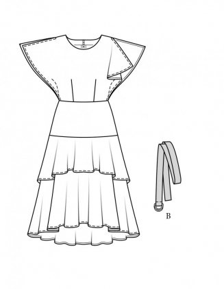 Volánové šaty s dvouvrstvou sukní
